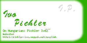 ivo pichler business card